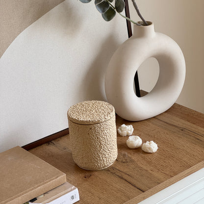 Tall Textured Jar Candle