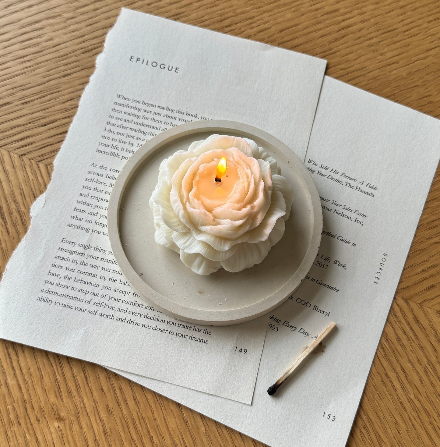 Peony Flower Candle